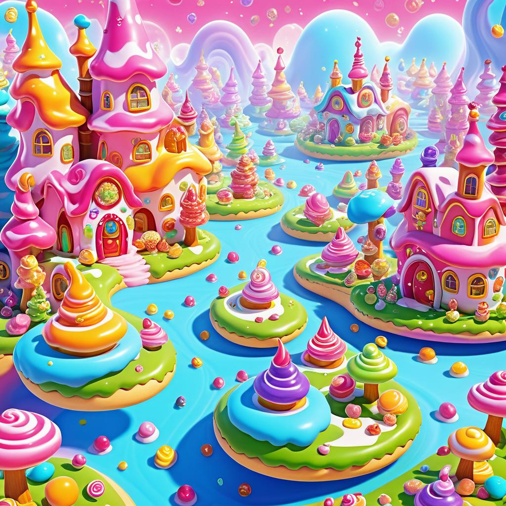 Whimsical Wizard in a Candy Paradise