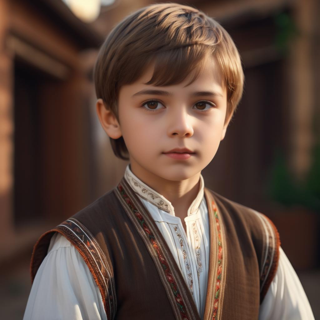 Cinematic Portrait of a Young Russian Boy