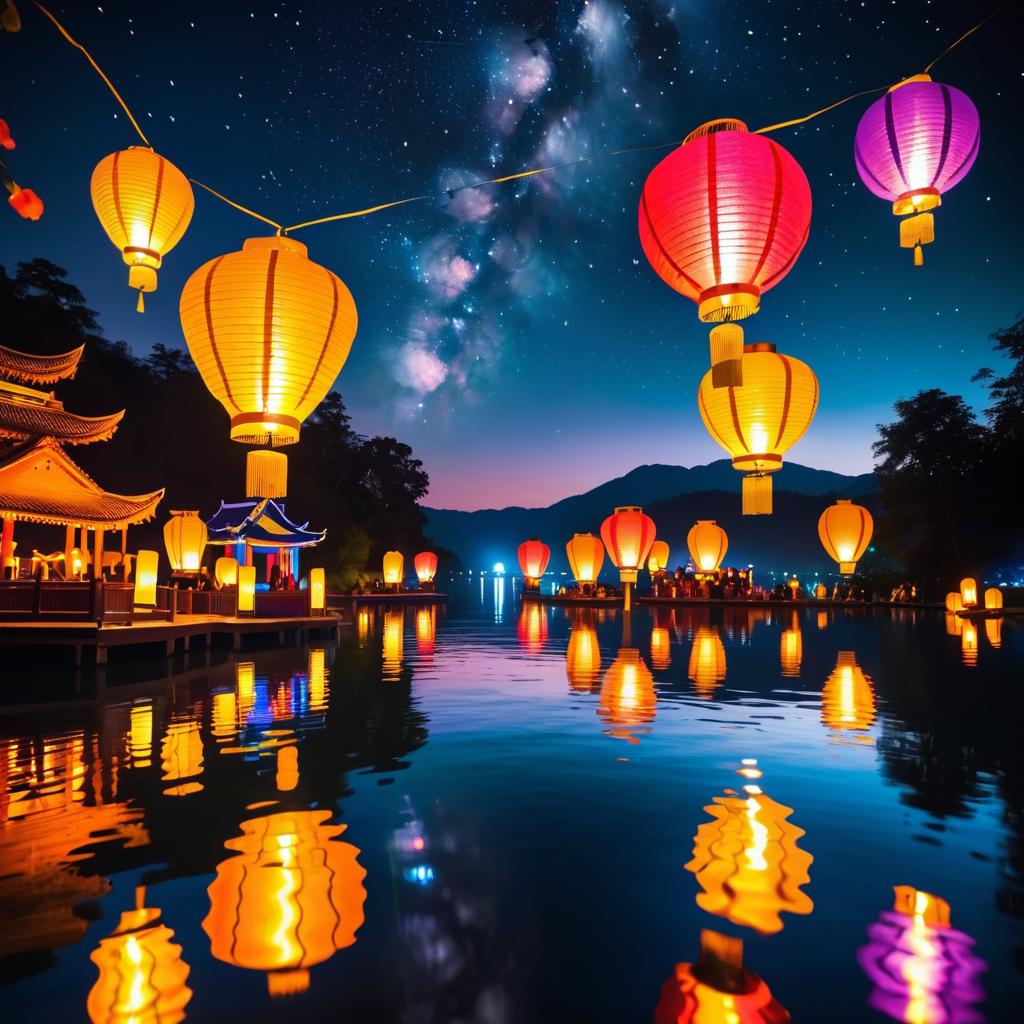 Enchanting Lantern Festival Under Stars