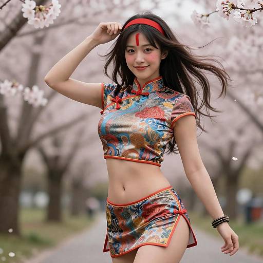 Sakura in Cherry Blossom Mini Dress