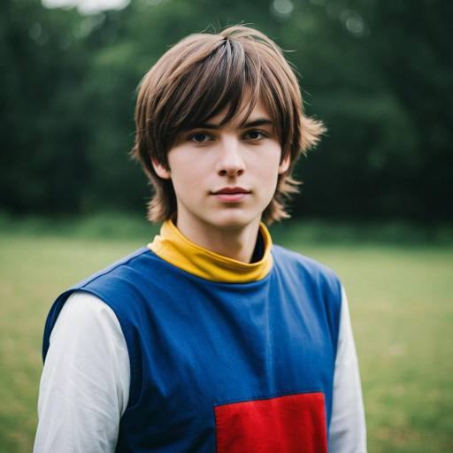 Young Man in Klee-Inspired Cosplay Outdoors