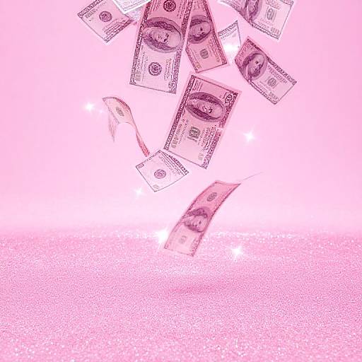 Sparkly Pink Money Background