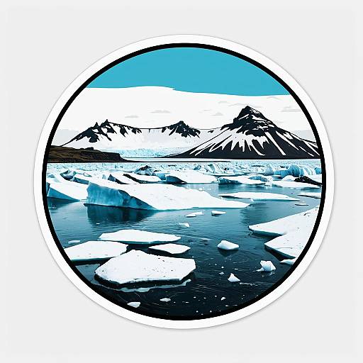Iceland Glacier Lagoon Sticker