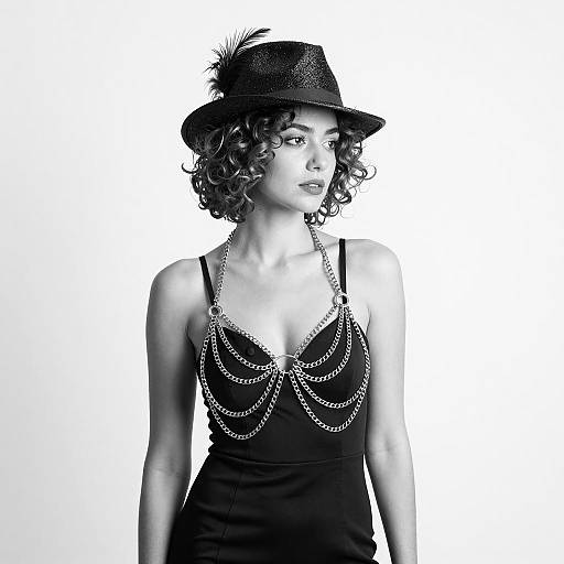 Elegant Black and White Portrait of a Woman