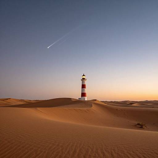 Lighthouse Illuminates Desert Dunes