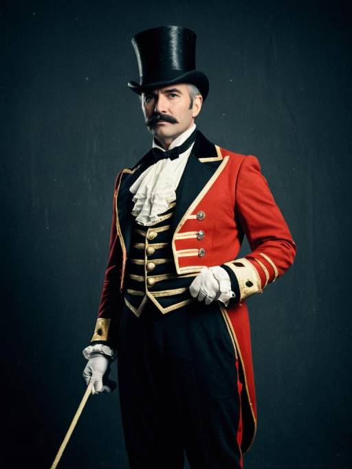 Man in Vintage Ringmaster Costume