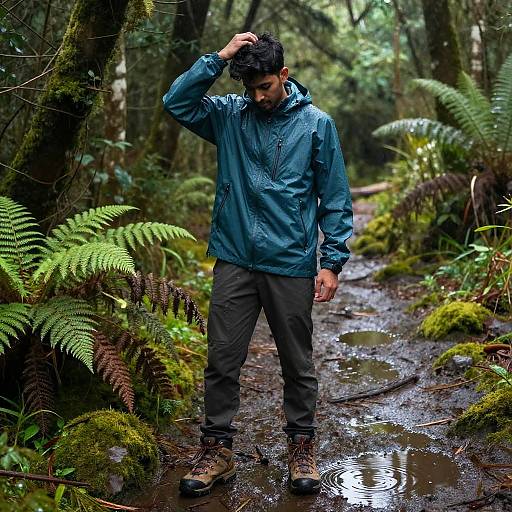 Serene Outdoor Portrait by Mossy Trail