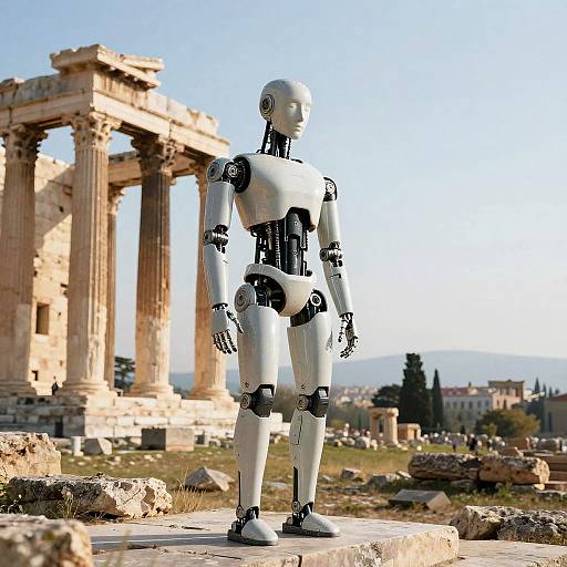 Meditative Robot at Olympian Zeus Temple