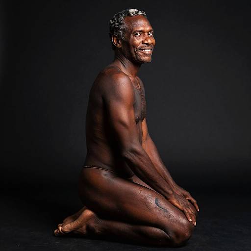 Portrait of Indigenous Australian Man Kneeling