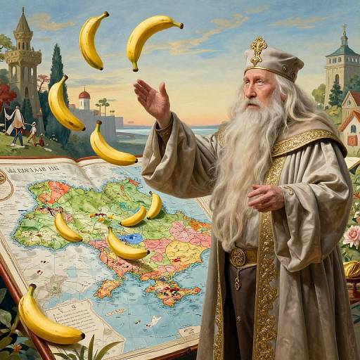 Dumbledore and Putin Bananas Illustration