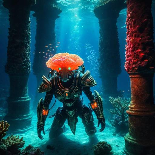 Underwater Solo with Glowing Coral Armor