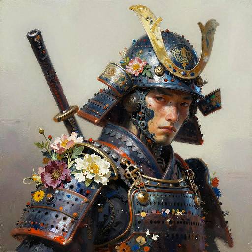 Cyberpunk Dystopian Samurai Portrait