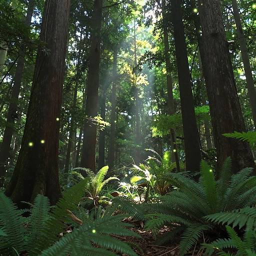 Surreal AI-Enhanced Ancient Forest