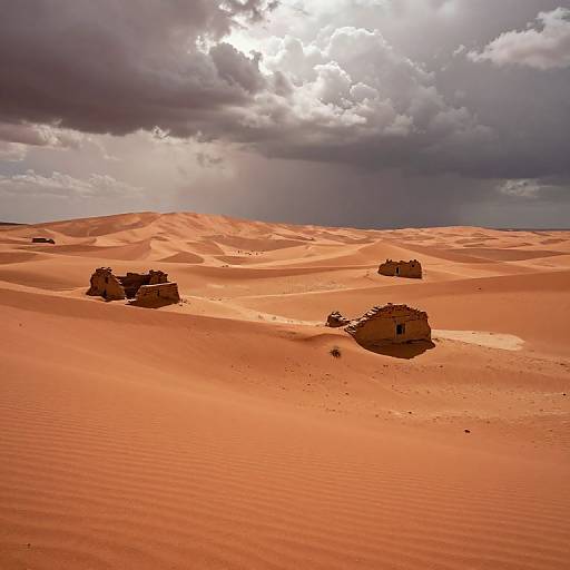Epic Desert Landscape with Ancient Ruins