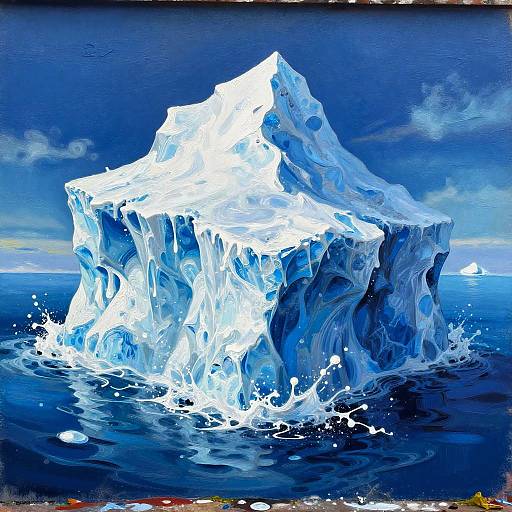 Ultra-Detailed Iceberg Street Art