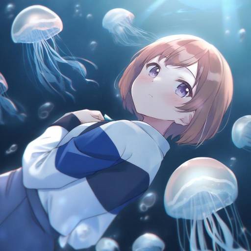 Illustration of Kouzuki mahiru, yoru no kurage wa oyogenai in the style of Shiitake taishi