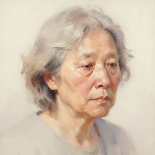 Expressive Portrait of Aging Self