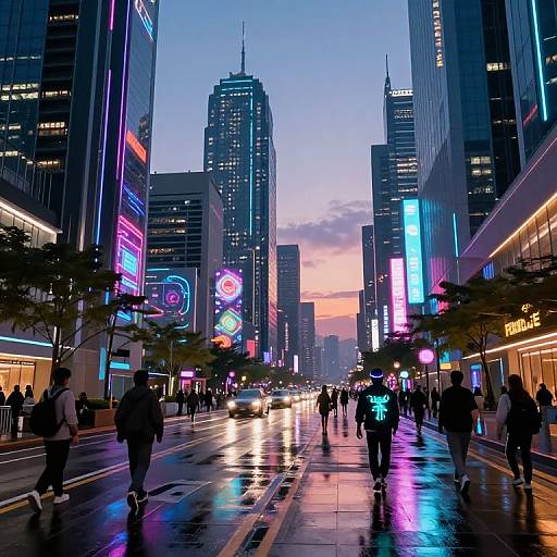 Vitache-Infused Cyberpunk Cityscape