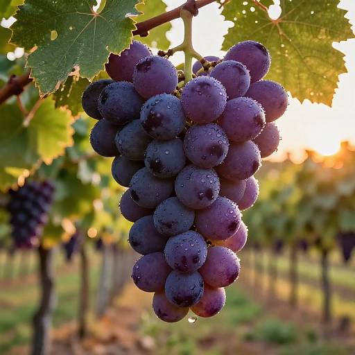 Colossal Purple Grape at Sunset