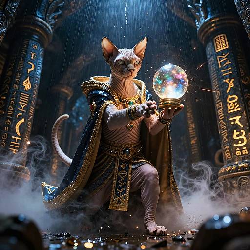 Ivory Sphynx Mystic in Cavern