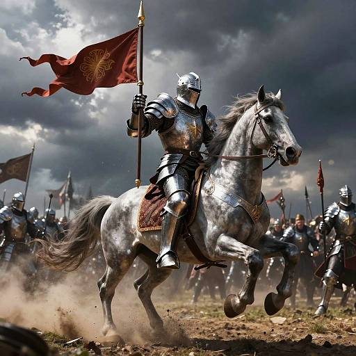 Human Paladin Charging into Battle