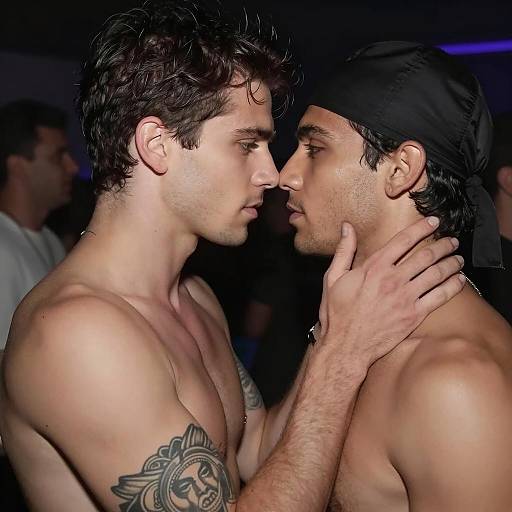 Intimate Embrace Between Two Men