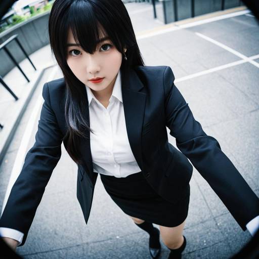 Young Woman in Classic Business Attire