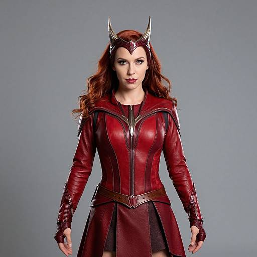 Adult Scarlet Witch Red Leather Costume