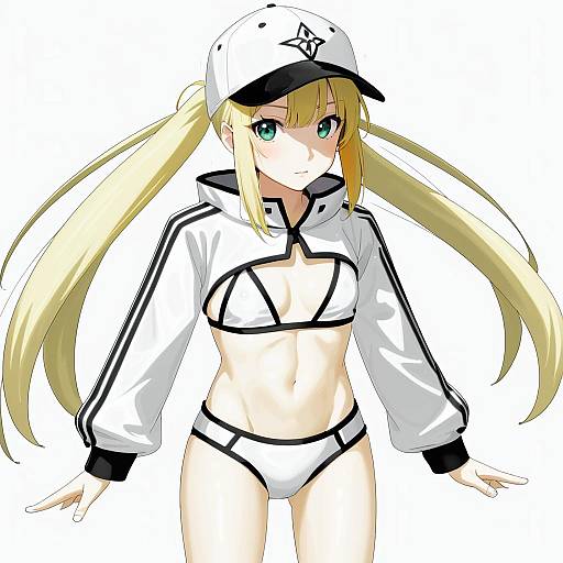 Illustration of Artoria caster (swimsuit) (first ascension) (fate), fate (series) in the style of L hakase