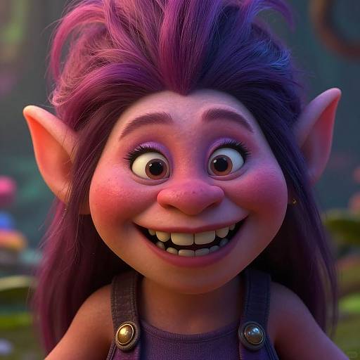 Mischievous Female Troll Portrait