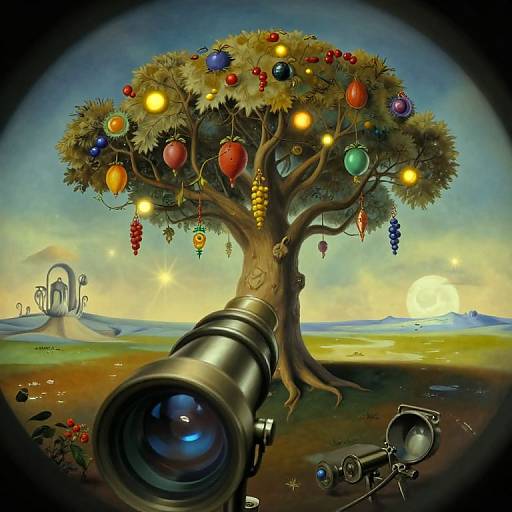 Surreal Lunar Tree of Dreams