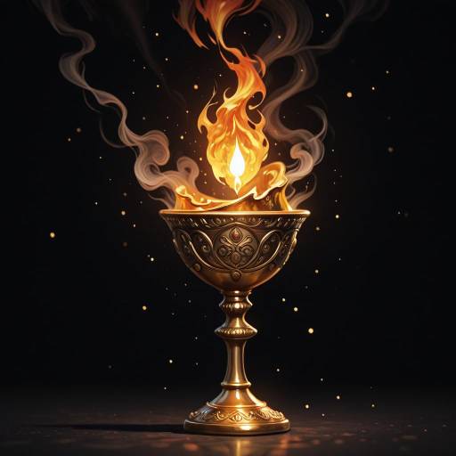 Elegant Still Life with Chalice and Fire