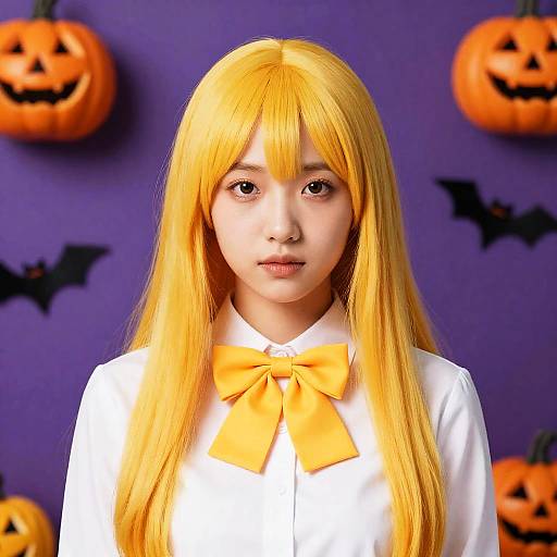 Yellow Wig Halloween Costume