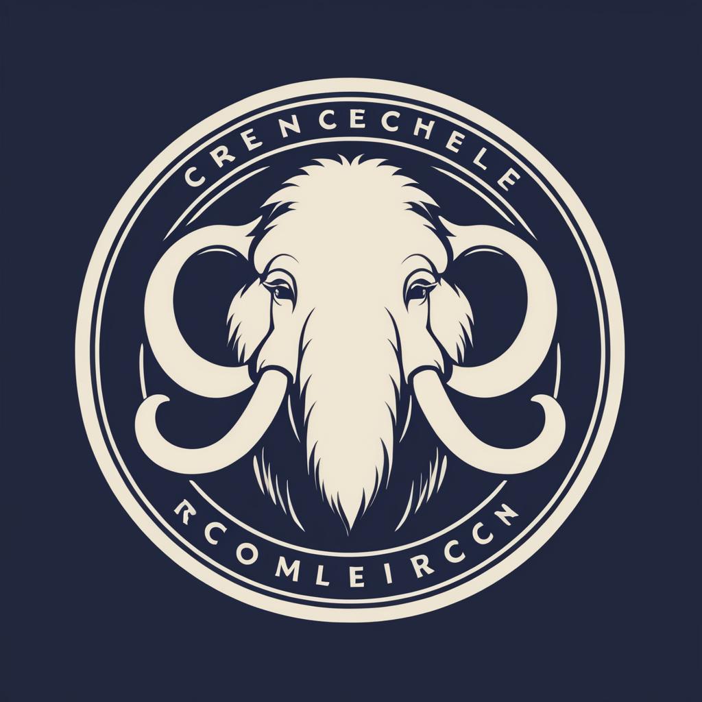 Vintage Mammoth Logo for French Cheese Brand