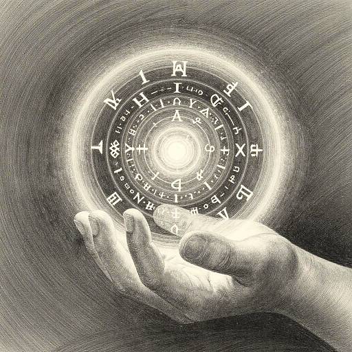 Surreal Hand Holding Glowing Magical Orb