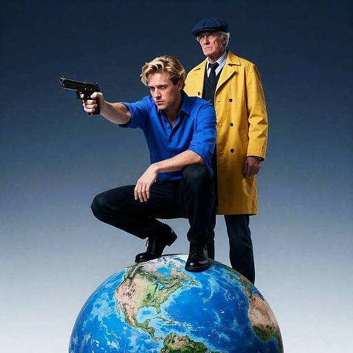 Dramatic Scene on Earth Globe