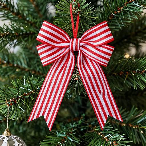 Festive Candy Ribbon Christmas Tree Topper
