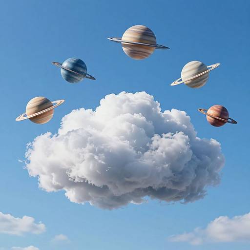 Sentient Cloud Juggling Miniature Planets