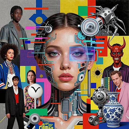 Cybernetic Goddess of AI Futurism