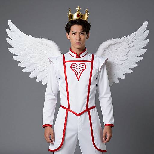 Man in Cupid Costume with Wings