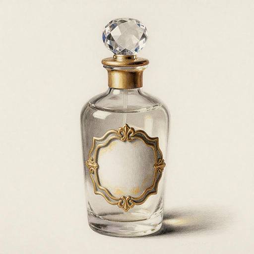 Antique Glass Perfume Bottle Pencil Drawing