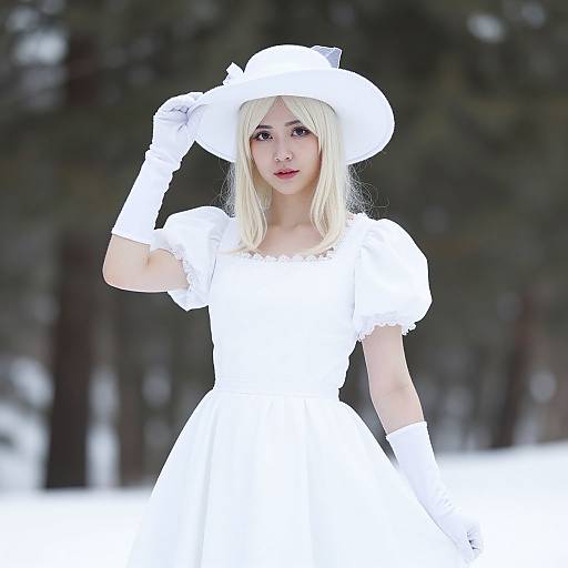 White Snow Queen Costume Design