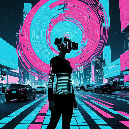 Futuristic Cyberpunk Woman Sculpture Art