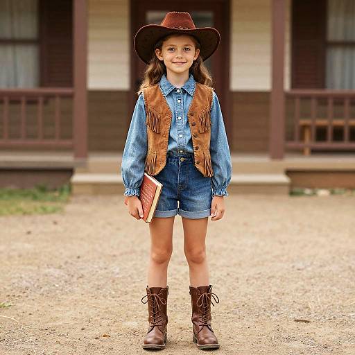 Western School Girl Outfit Style