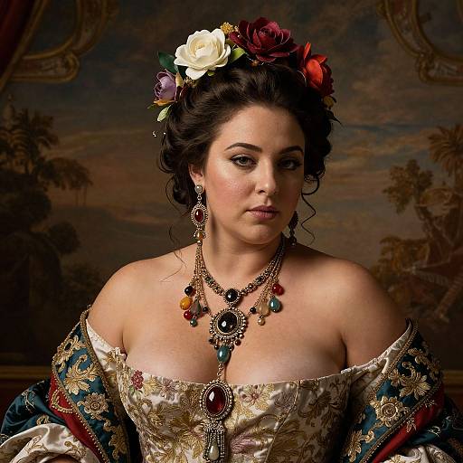 Baroque Portrait of Elegant Woman