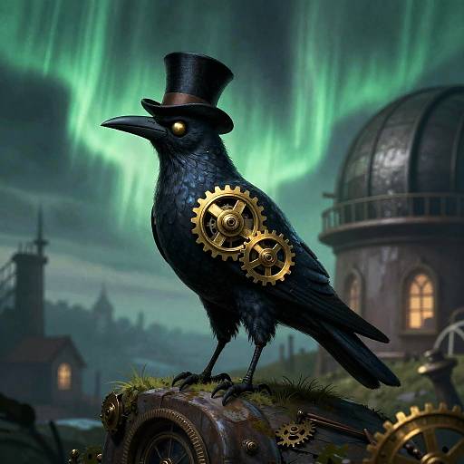 Clockwork Raven in Dilapidated Observatory
