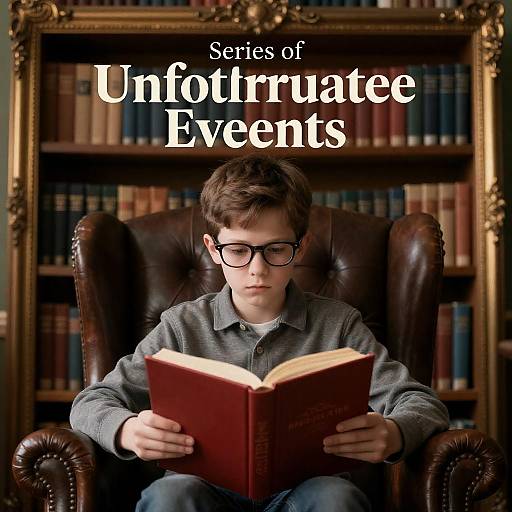 Young Boy Reading in Ornate Setting