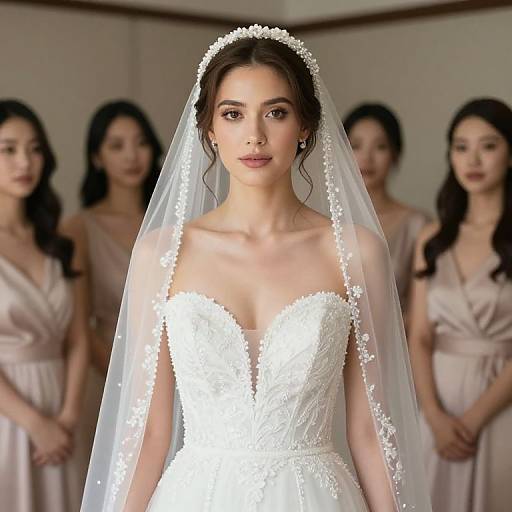 Bridal Party Ready with Veils