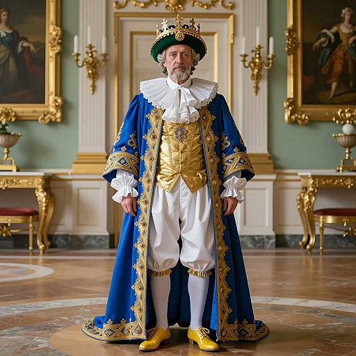 Regal Portrait of a Victorian King