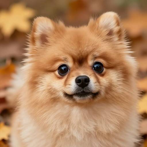Detailed Portrait of Fluffy Pomeranian